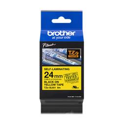 Brother szalag TZESL651, Sárga alapon Fekete, önlamináló,  24mm , 8 méter