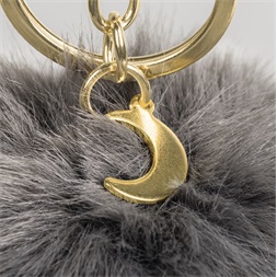 Brunnen Dark Pompom kulcstartó