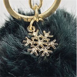 Brunnen Dark Pompom kulcstartó