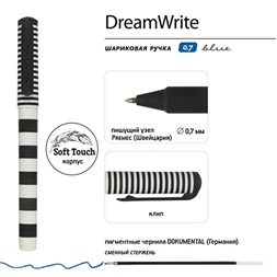 Bruno Visconti Dreamwrite Flora Black&White 0,7 mm, kék golyóstoll