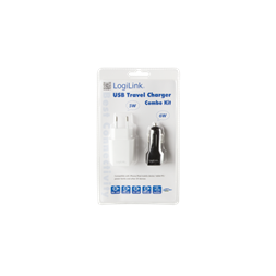 CHG LogiLink PA0109 USB (hálózati + autós) töltő szett