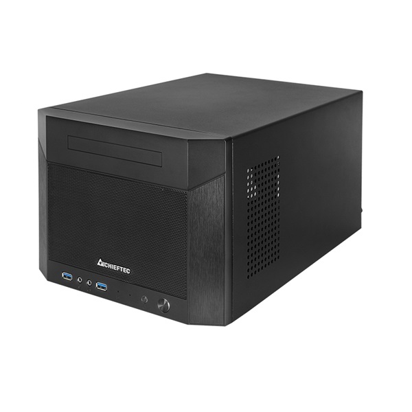 CHIEFTEC CN-01B-OP fekete (táp nélküli) mini-ITX ház
