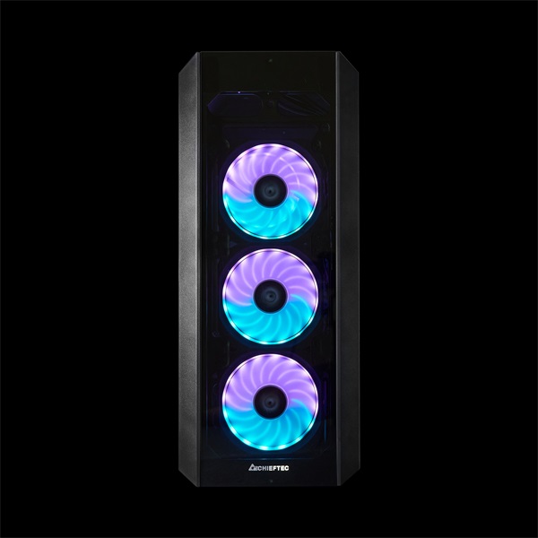 CHIEFTEC GL-03B-OP fekete (táp nélküli) ablakos ATX ház