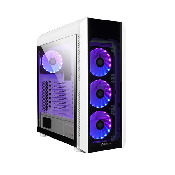 CHIEFTEC GL-03W-OP fehér (táp nélküli) ablakos ATX ház