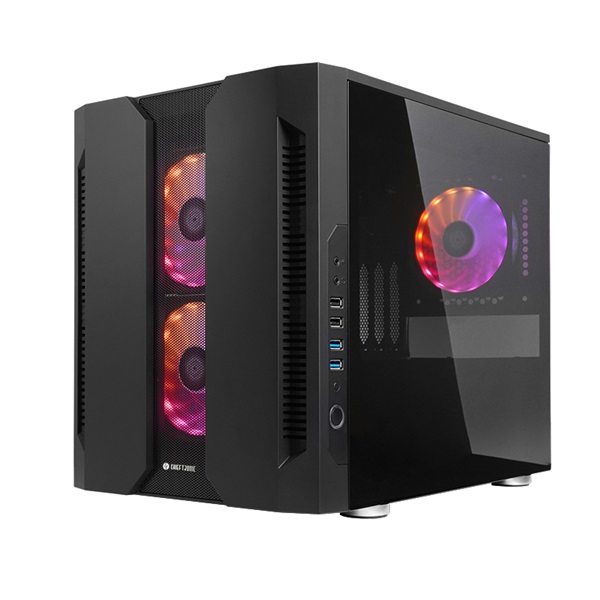 CHIEFTEC GM-02B-OP fekete (táp nélküli) ablakos mATX ház
