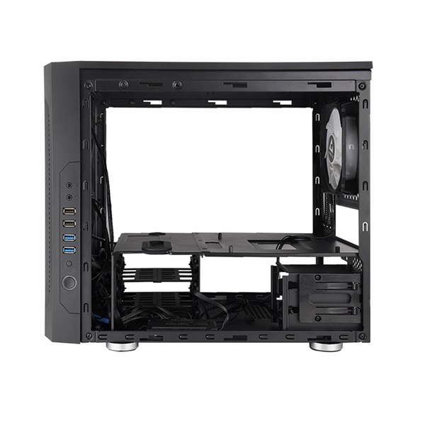 CHIEFTEC GM-02B-OP fekete (táp nélküli) ablakos mATX ház