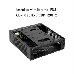 CHIEFTEC Ház Compact IX-01B-85W, ITX, 85W Tápegységgel, fekete