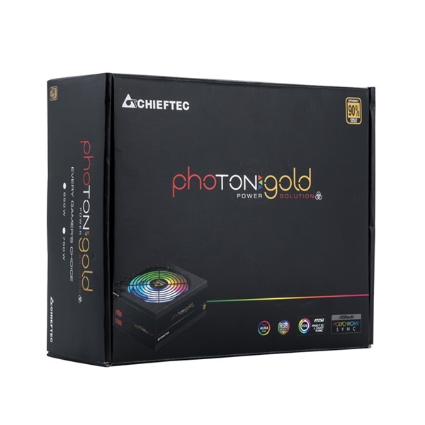 CHIEFTEC Tápegység Moduláris, Photon Gold 650W, 14cm, RGB világítás, ATX BOX