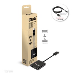 CLUB3D Displayport1.4 -2x Displayport HUB