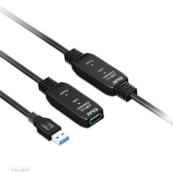 CLUB3D USB 3.2 Active Repeater 10m kábel