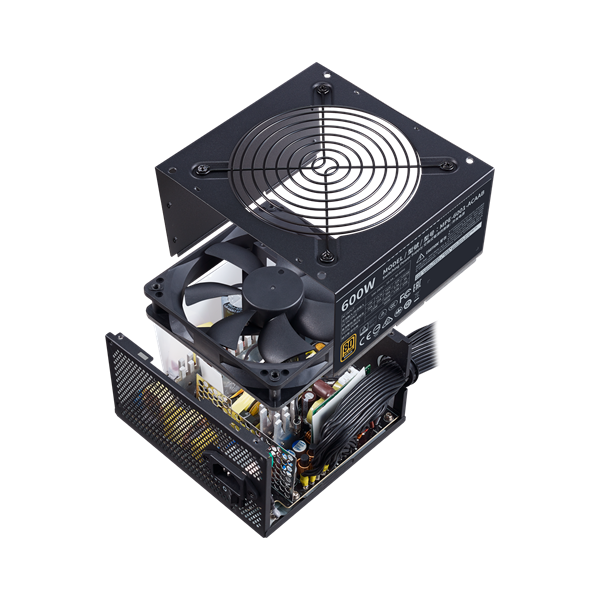 COOLER MASTER Tápegység MWE 600, 600W, 12cm, 80+ Bronze V2, Aktív PFC