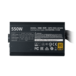 COOLER MASTER Tápegység MWE GOLD 550W, 12cm, 80+ Gold V2, fekete