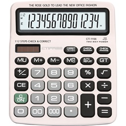 CTIFREE CT-1156 számológép, 155x195mm, 14 számjegy, dual power, 2 év garancia
