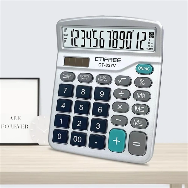 CTIFREE CT-837V számológép, 120x150mm, 12 számjegy, dual power, 2 év garancia