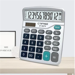CTIFREE CT-837V számológép, 120x150mm, 12 számjegy, dual power, 2 év garancia