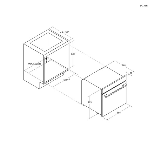 Candy CA6 NP3T2HTW fehér, beépíthető, sütőtér: 78 liter, légkeverés, grill sütő