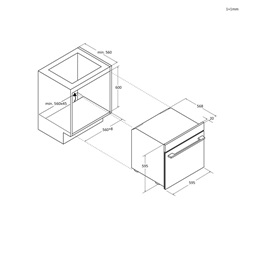 Candy CA6 NP3T3EHTB fekete, beépíthető, sütőtér: 78 liter, grill, légkeverés sütő