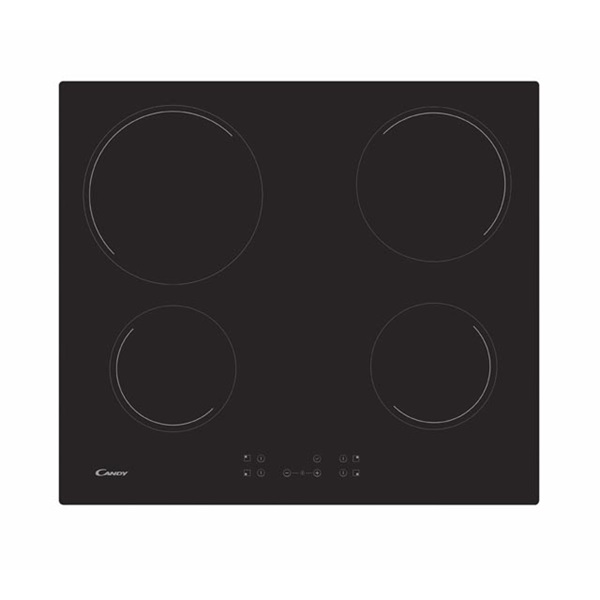 Candy CC64CH fekete, beépíthető, elektromos üvegkerámia, főzőzóna: 4, beépíthető méret: 56cm, főzőlap