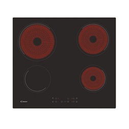 Candy CC64CH fekete, beépíthető, elektromos üvegkerámia, főzőzóna: 4, beépíthető méret: 56cm, főzőlap