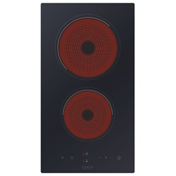 Candy CDH30 fekete, beépíthető, elektromos üvegkerámia, főzőzóna: 2, beépíthető méret: 27cm, főzőlap