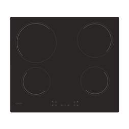 Candy CH64CCB fekete, beépíthető, elektromos üvegkerámia, főzőzóna: 4, beépíthető méret: 56cm, főzőlap