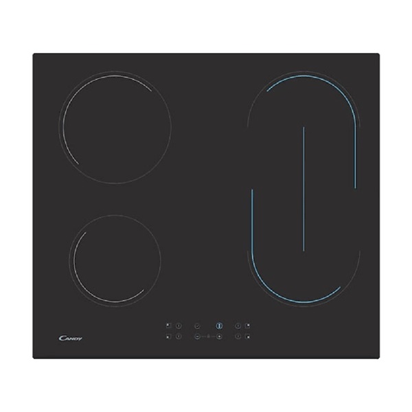 Candy CH64 BVT fekete, beépíthető, elektromos üvegkerámia, főzőzóna: 4, beépíthető méret: 56cm, főzőlap