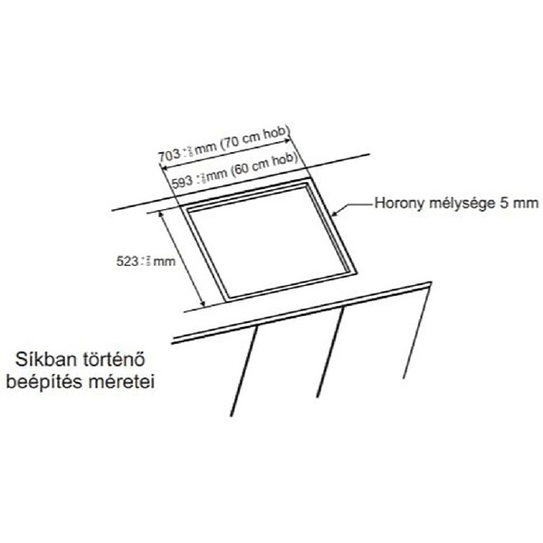 Candy CH64 BVT fekete, beépíthető, elektromos üvegkerámia, főzőzóna: 4, beépíthető méret: 56cm, főzőlap