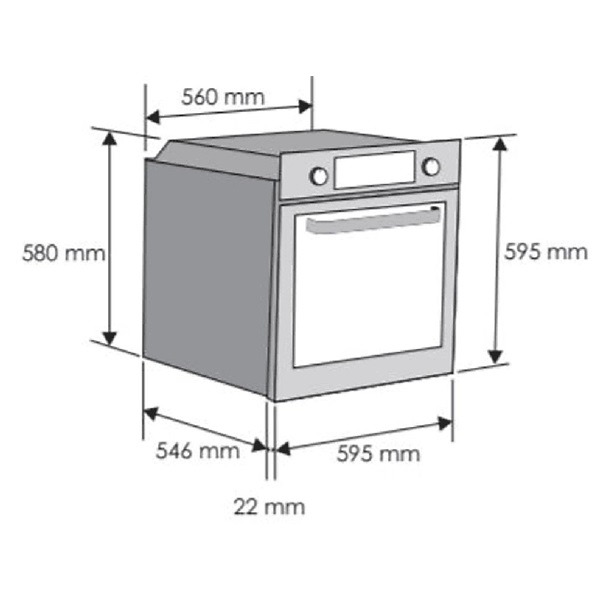 Candy FCP825XL E0/E fekete-inox, beépíthető, sütőtér: 70L, sütő