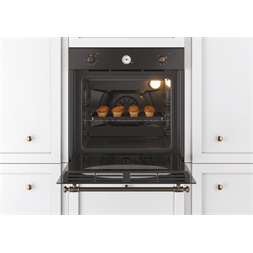 Candy FCR 824 GH/E fekete, beépíthető, sütőtér: 70L, grill, légkeverés, sütő