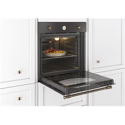 Candy FCR 824 GH/E fekete, beépíthető, sütőtér: 70L, grill, légkeverés, sütő
