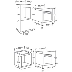 Candy FCT615NXL fekete, beépíthető, sütőtér: 65L, légkeverés, hidrolitikus, sütő