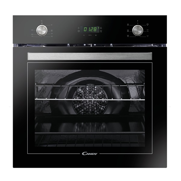 Candy FCT615NXL fekete, beépíthető, sütőtér: 65L, légkeverés, hidrolitikus, sütő