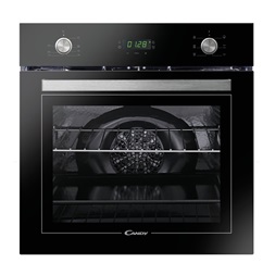Candy FCT615NXL fekete, beépíthető, sütőtér: 65L, légkeverés, hidrolitikus, sütő