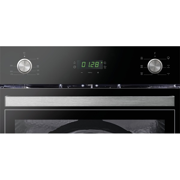 Candy FCT615NXL fekete, beépíthető, sütőtér: 65L, légkeverés, hidrolitikus, sütő