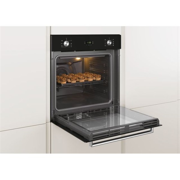 Candy FCT625NL fekete, beépíthető, sütőtér: 70L, légkeverés, sütő