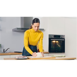 Candy FCTS886XL inox, beépíthető, sütőtér: 70L, grill, légkeverés, pirolitikus, sütő