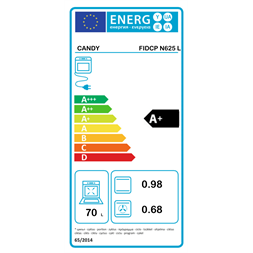 Candy FIDCP N625L fekete, beépíthető, sütőtér: 70L, légkeverés, sütő