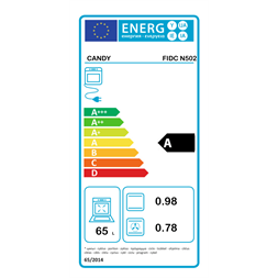 Candy FIDC N502 fekete, beépíthető, sütőtér: 65L, légkeverés, sütő