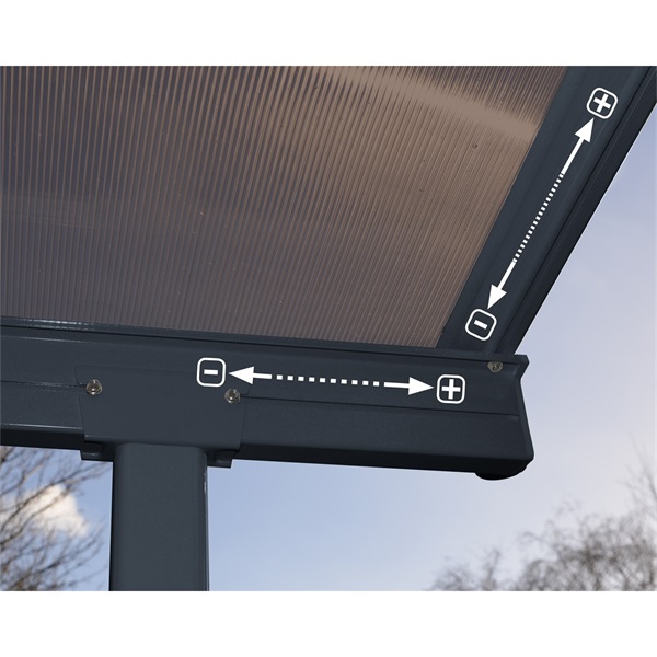 Canopia Capri 3000 szürke 3 x 3 - pergolák