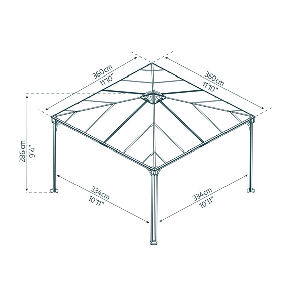 Canopia Palermo 3600 - kerti pavilon