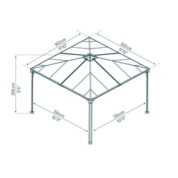 Canopia Palermo 3600 - kerti pavilon