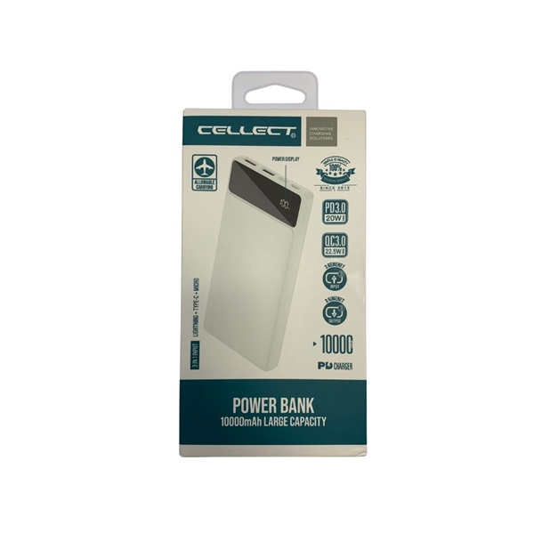Cellect PR132 PD20W 10000mAh fehér power bank