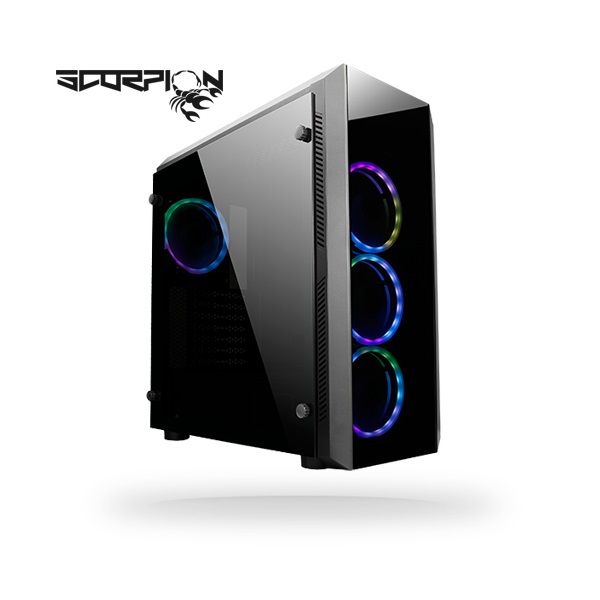 CHIEFTEC GL-02B-OP fekete (táp nélküli) ablakos ATX ház