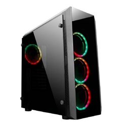 CHIEFTEC GL-02B-OP fekete (táp nélküli) ablakos ATX ház