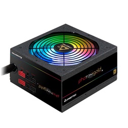Chieftec Photon Gold 650W ventillátorral félmoduláris RGB dobozos tápegység
