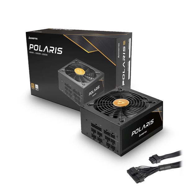 Chieftec Polaris 850W 80+ Gold ventillátorral moduláris dobozos tápegység