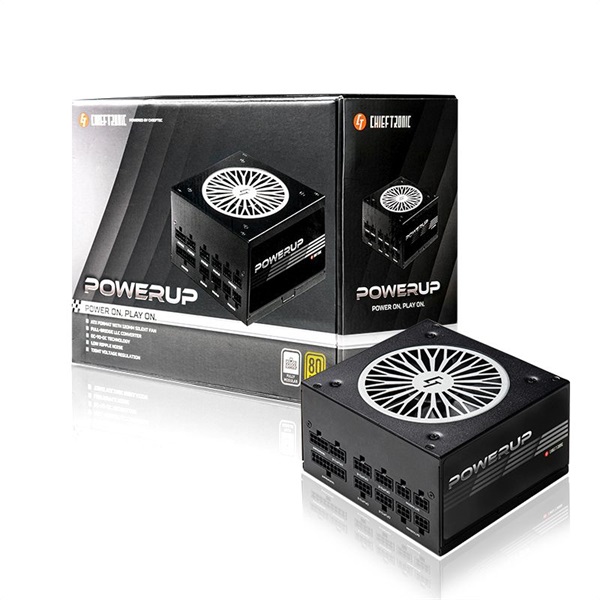 Chieftec PowerUP 550W 80+ Gold ventillátorral moduláris dobozos tápegység