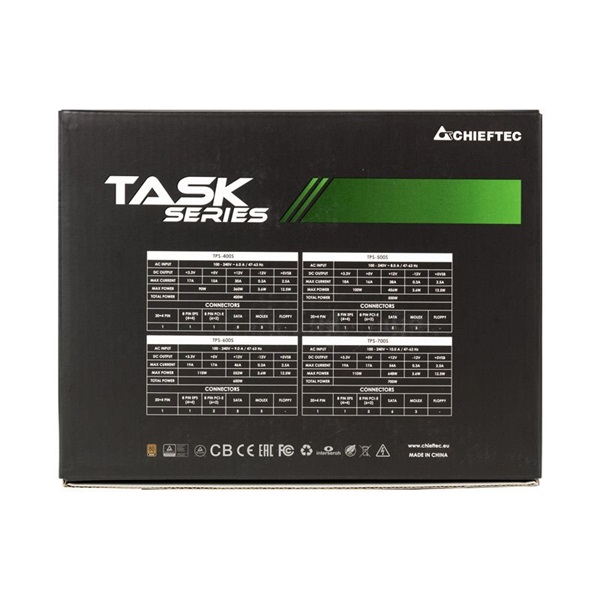 Chieftec Task 600W 80+ Bronze ventillátorral dobozos tápegység