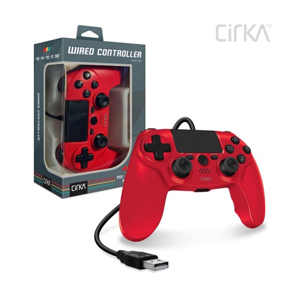 Cirka M07527-RD NuForce PS4/PC/Mac vezetékes piros kontroller