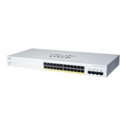 Cisco CBS220-24FP-4G 24x GbE PoE+ LAN 4x SFP port L2 smart menedzselhető PoE+ switch